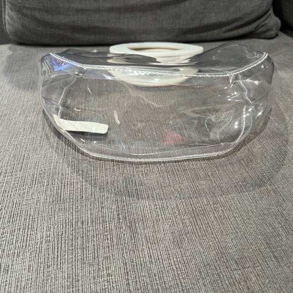 Leather Trim PVC Handle Bag - Picture 3 of 5